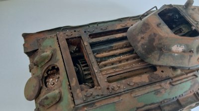 Czołg średni T-34/76 obrazca 1942, spalony