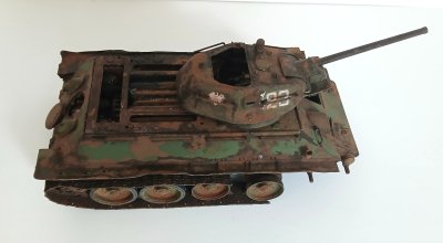 Czołg średni T-34/76 obrazca 1942, spalony