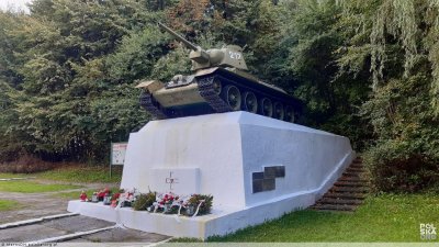 Czołg średni T-34/76 pomnik w Studziankach Panc.