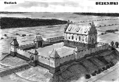 Zamek krzyżacki w Bezławkach.