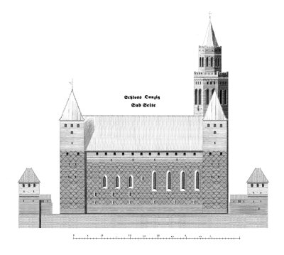 Zamek krzyżacki w Gdańsku.