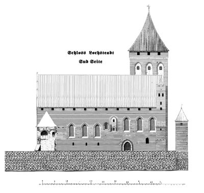 Zamek krzyżacki w Lochsted.