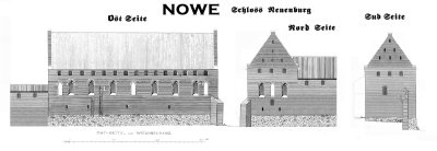 Zamek krzyżacki w Nowem nad Wisłą.