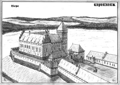 Zamek krzyżacki w Lipienku.