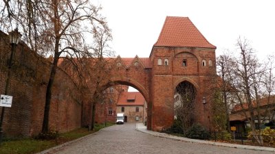 Zamek krzyżacki w Toruniu.