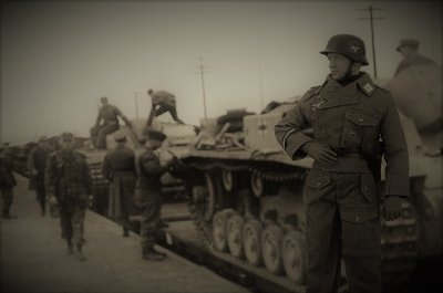 Artylerzysta ze Sturmartillerie Kompanie HG.