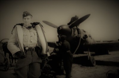 Leutenat (pilot) z 5./NJG102 - Wormidtt (Orneta).