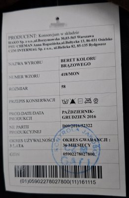 Beret Obrony Terytorialnej wz. 418/MON