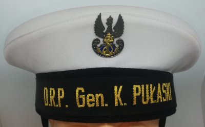 Czapka garnizonowa marynarska - ORP Gen. K. Pułas