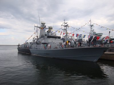  Czapka garnizonowa marynarska - ORP Grom