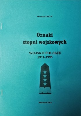 Oznaki stopni wojskowych Wojsko Polskie 1971-1995