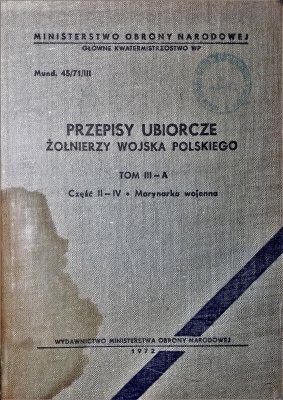 Przepisy ubiorcze żołnierzy Wojska Polskiego tom