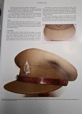 British officers' peak caps of the second world wa