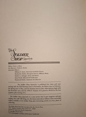 The Soldier Shop Quarterly