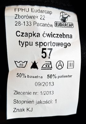 Czapka ćwiczebna policji wz. 1997