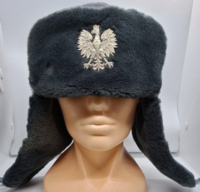 Czapka zimowa futrzana Policja