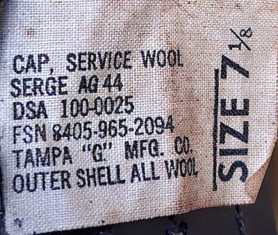 US NCO AGSU peaked cap