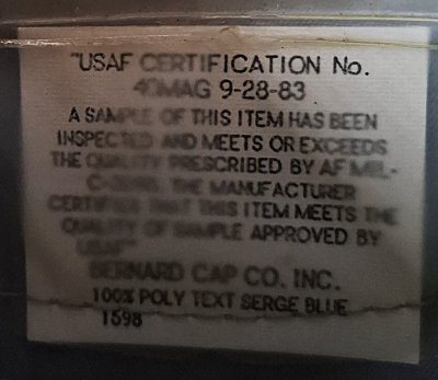 USAF Ceremonial Dress Blue uniform cap