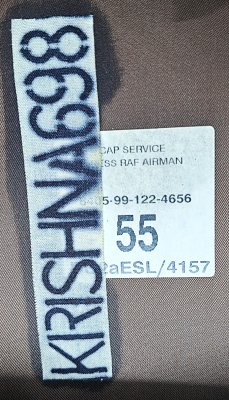 RAF No 1 service dress uniform cap