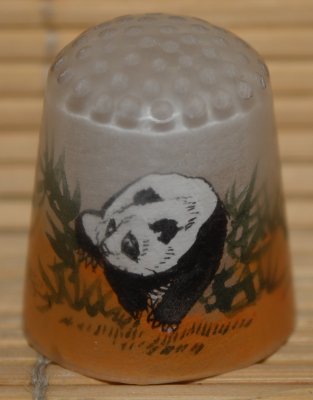 Szklane  motyw panda