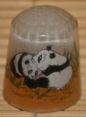 Szklane  motyw panda
