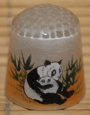 Szklane  motyw panda
