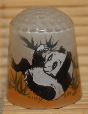 Szklane  motyw panda