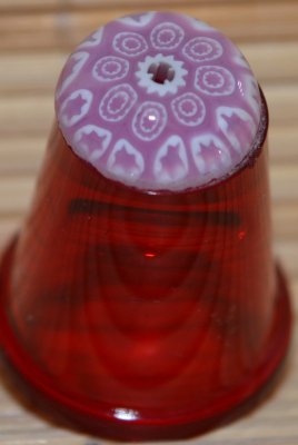 Naparstki szklane millefiori