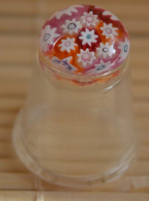 Naparstki szklane millefiori