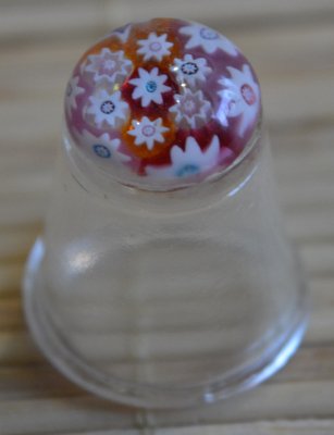 Naparstki szklane millefiori