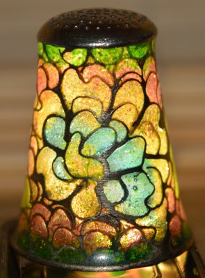 Naparstki szklane witrażowe