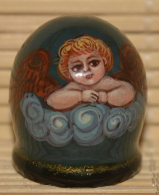 Rosja naparstki  drewniane ,ręcznie malowane