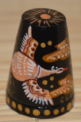 Rosja naparstki  drewniane ,ręcznie malowane