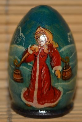 Rosja naparstki  drewniane ,ręcznie malowane