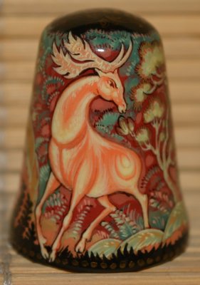 Rosja naparstki  drewniane ,ręcznie malowane