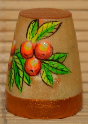 Rosja naparstki  drewniane ,ręcznie malowane