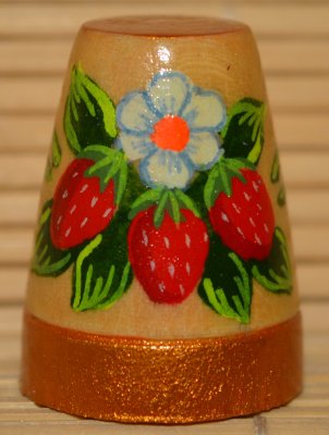 Rosja naparstki  drewniane ,ręcznie malowane